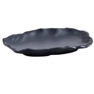 MS218-Rectangle wholesale Japanese Restaurant new black tableware melamine plate sushi snack dish